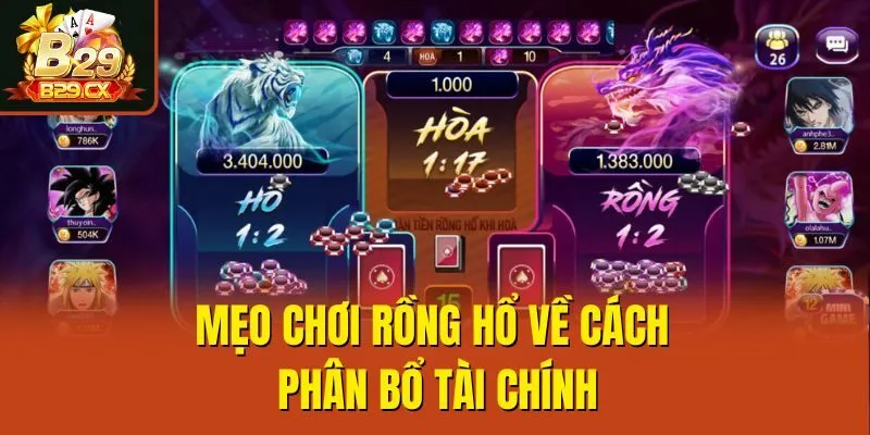 Mẹo chơi Rồng hổ về cách phân bổ tài chính